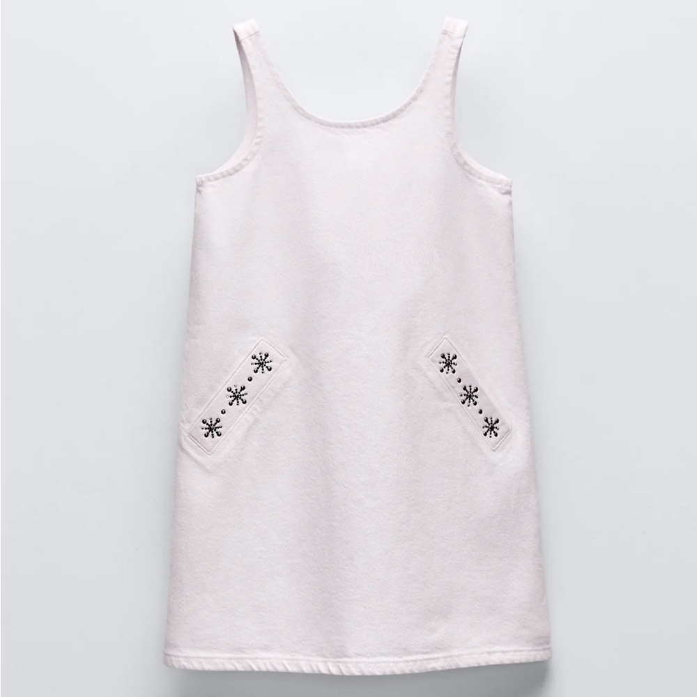 Rhinestone denim dress kids size 7